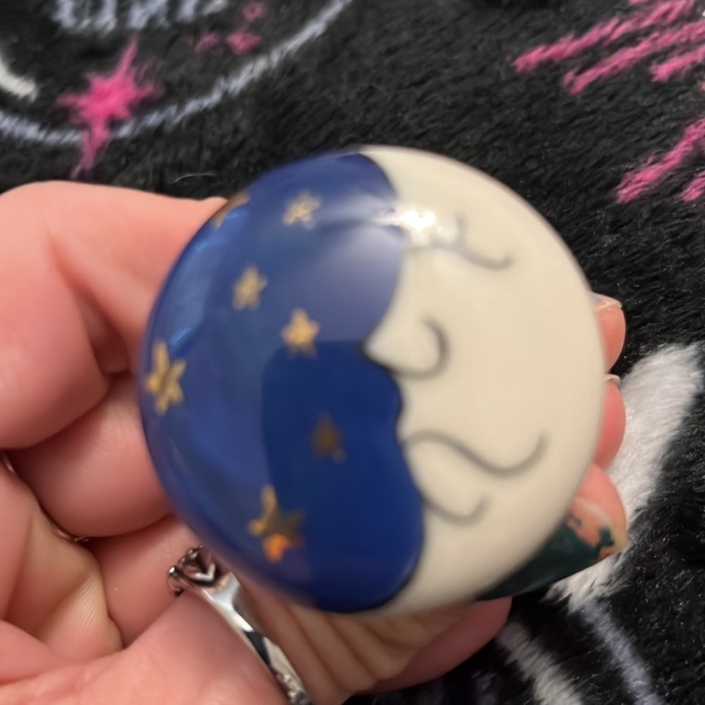 ⭐️ 3🌟STARS& MOON 🌚 DOORKNOBS 💫🌝🌑CERAMIC 🌘🌗🌖🌒